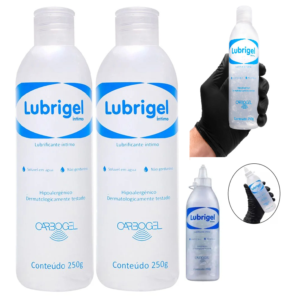 Kit 2 Gel Lubrificante Íntimo Base De água Lubrigel 250g Envio Rápido em Oferta na Shopee