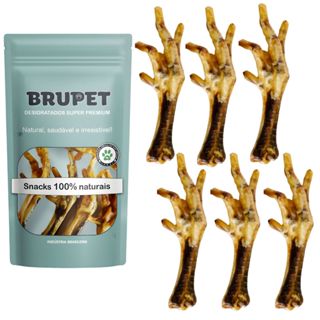 6 Unid. Pé De Frango Galinha Petisco Desidrato 100% Natural Para Cães Brupet em Oferta na Shopee