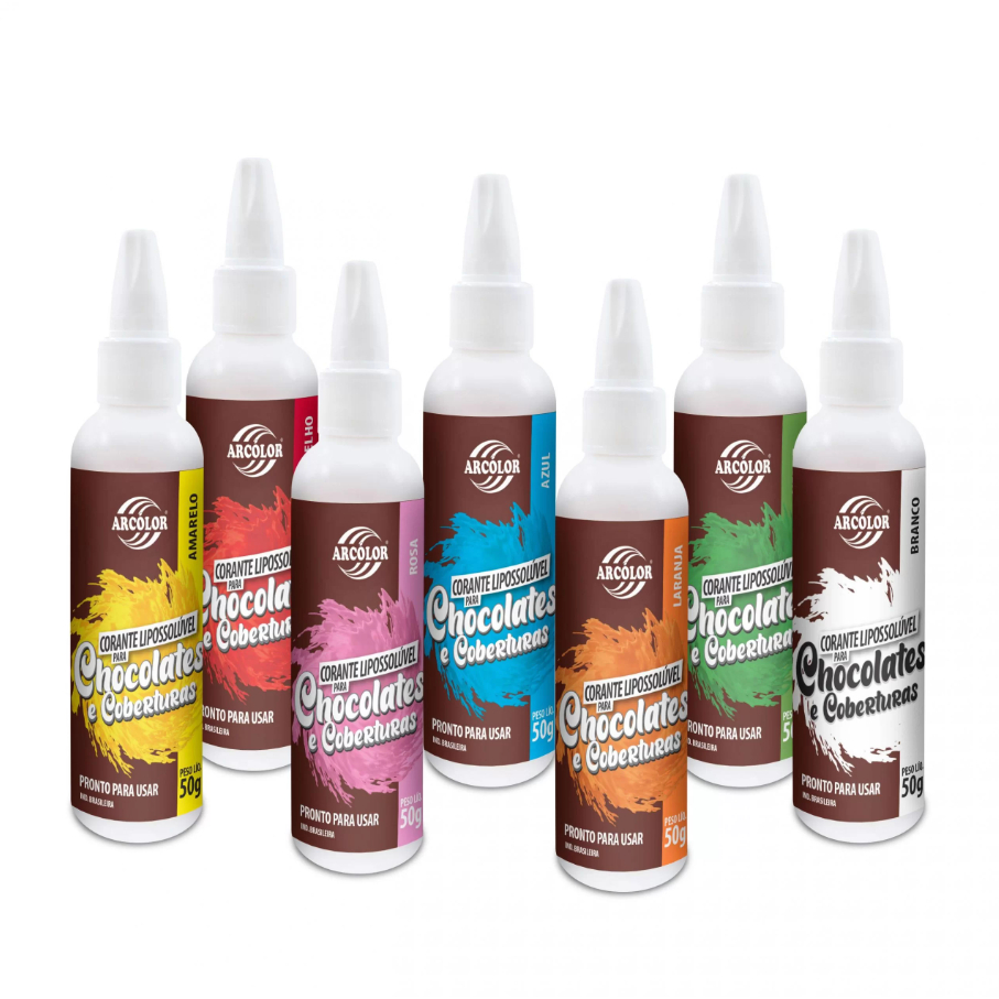 Corante Lipossolúvel para Chocolates e Coberturas 50g Arcolor em Oferta na Shopee