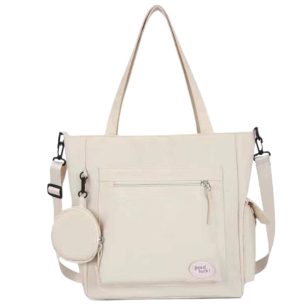 Bolsa Feminina Grande de Ombro em Nylon Impermeável Ideal para Academia Viagem Passeio Trabalho Casual Moderna em Oferta na Shopee