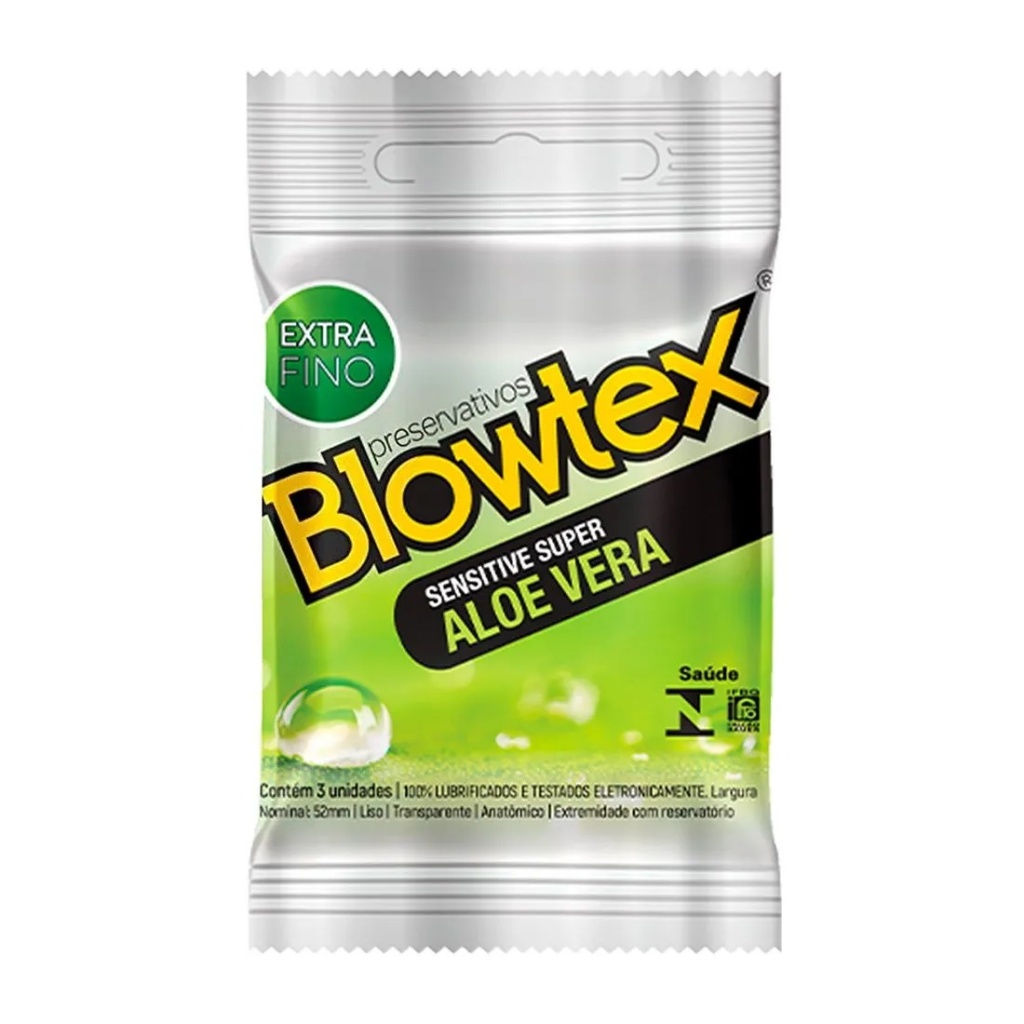 Preservativo Camisinha EXTRA FINO Blowtex Aloe e Vera em Oferta na Shopee