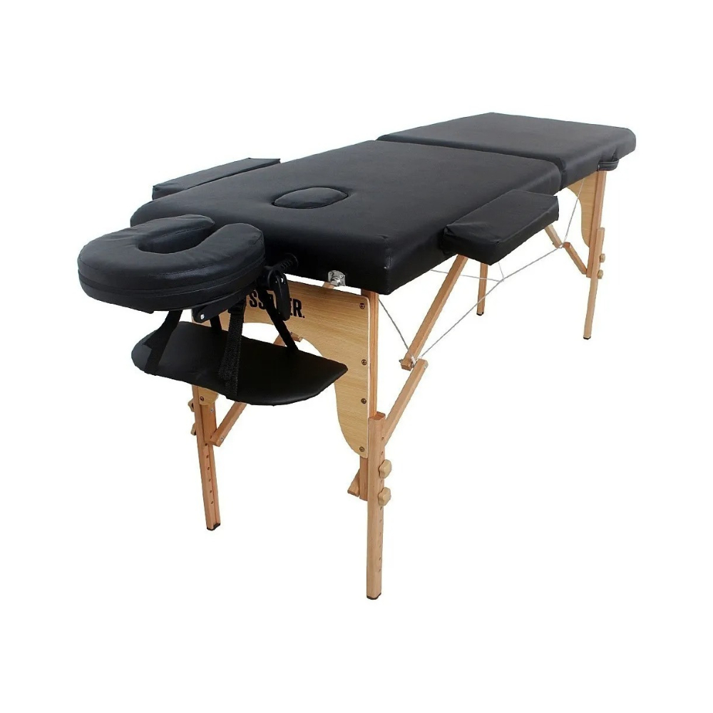 Maca De Massagem Bk Plus Profissional Ajustável Com Encosto Preto