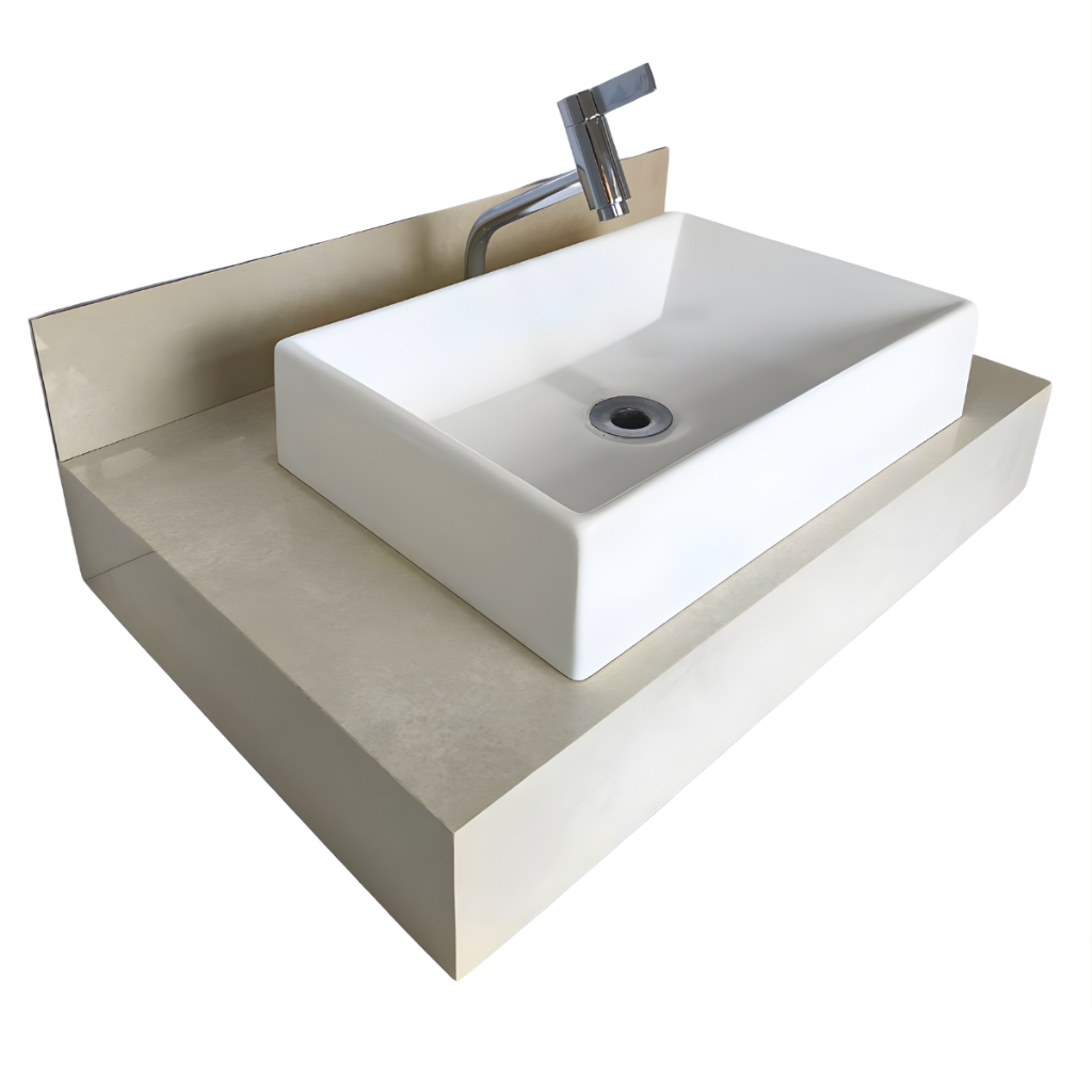 Bancada - Tampo em Porcelanato para Banheiro 60x40 BEGE Envio Imediato