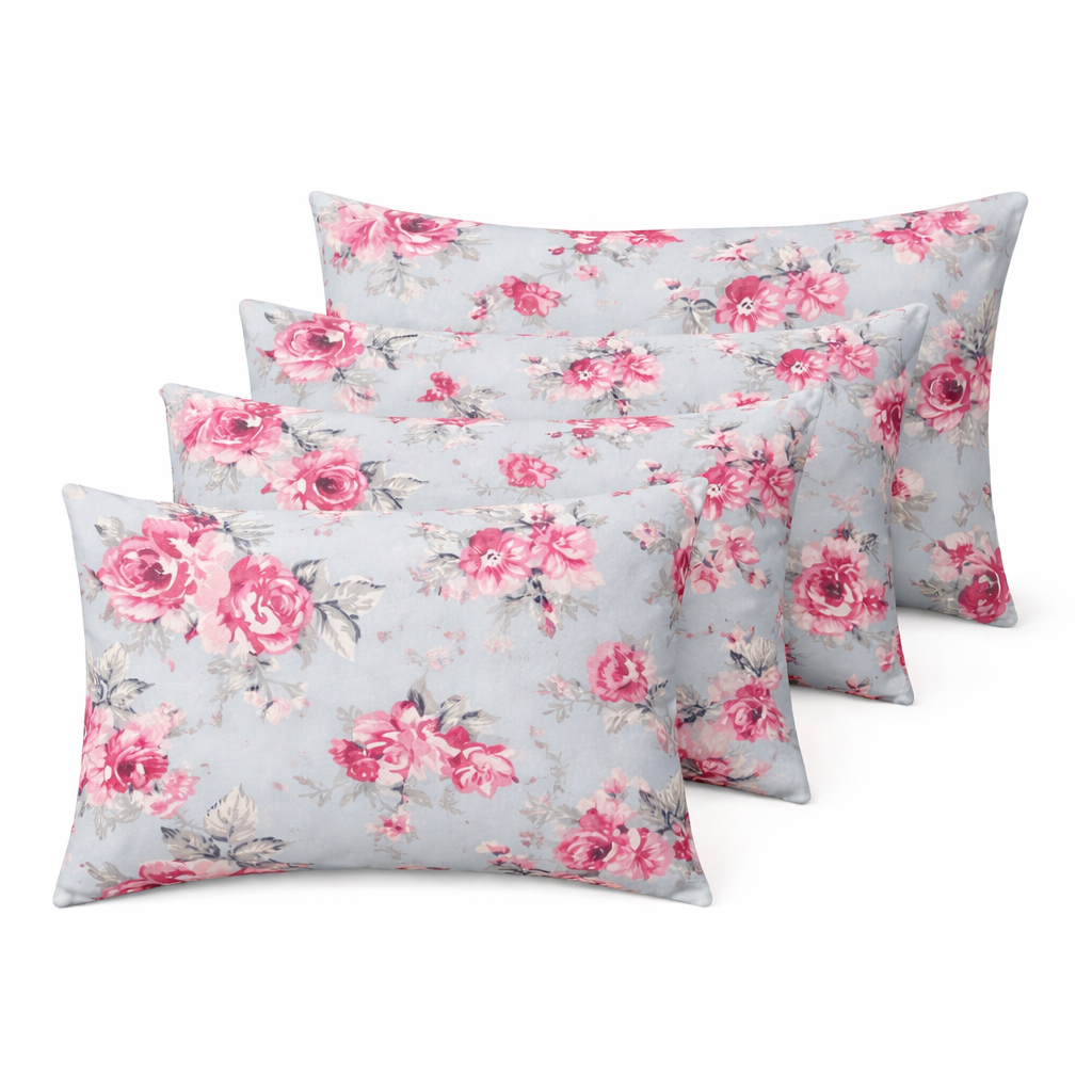 Kit 04 Fronhas Algodão Macio 70cm X 50cm Floral Estampado Oferta em Oferta na Shopee