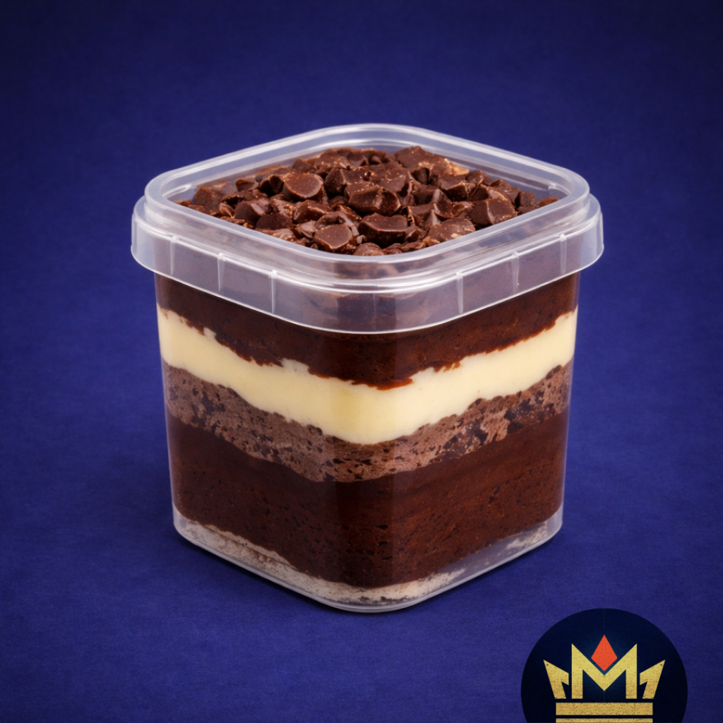 Pote Quadrado 220ml com Tampa Lacre – Plastilânia | Bolo de Pote - 10/20/30/40/50 unidades