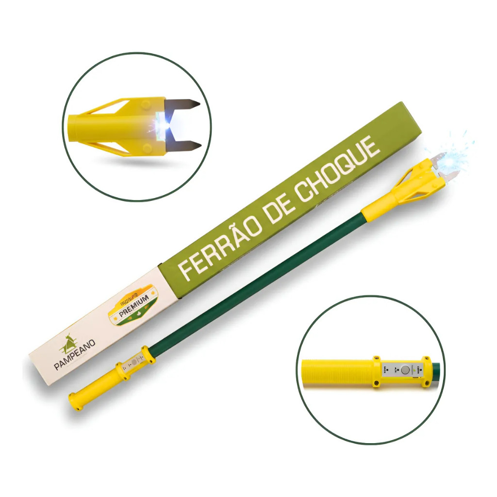 Bastão Elétrico Pampeano 1 Metro Flexível Ferrão Recarregável em Oferta na Shopee