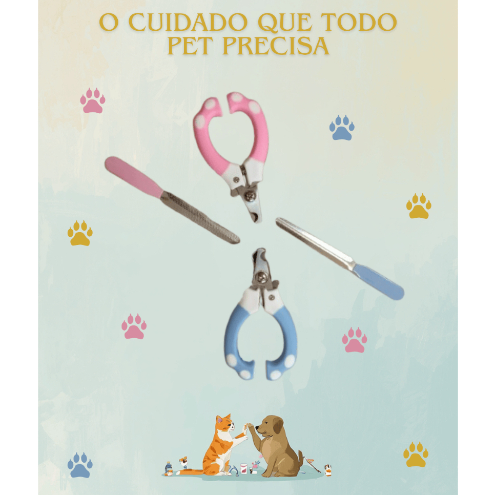 ✨ Kit Cortador de Unhas para Pets com Lixa – Seguro, Profissional e Prático ✨