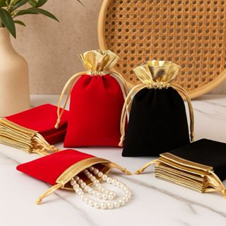 Kit 50/40/30/20/10 Saquinhos Saco De Veludo 7x9 Jóias Festa Casamento Lembranças em Oferta na Shopee