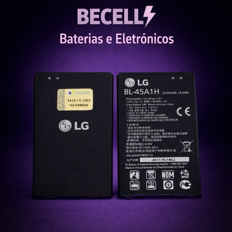Bate-ria Bl-45a1h Lg K10 K410 Lg K10 K430ds lg k10 k410 + NF + Entrega Direta