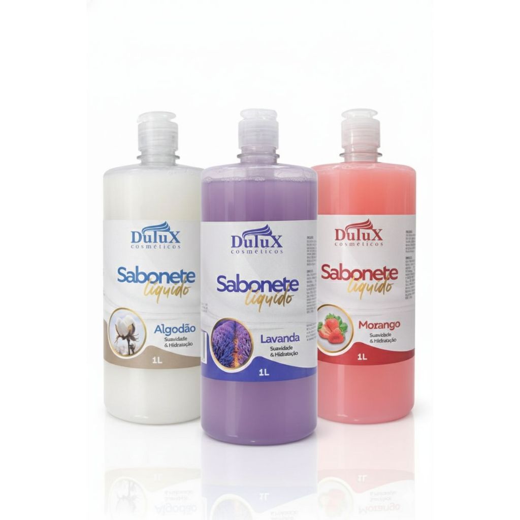 Sabonete Liquido 1 Litro Suavidade Hidratação Para Mãos e Corpo Dulux Cosmeticos
