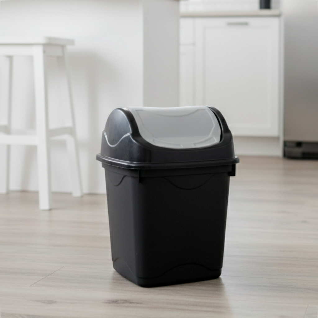 Lixeira 3,6L Com Tampa Basculante Resistente Reforçada Material Plástico Premium Para Pia Banheiro em Oferta na Shopee