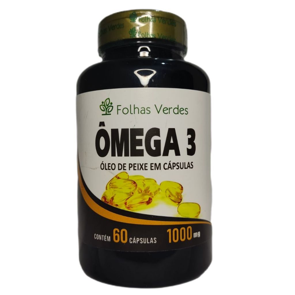 Ômega 3 óleo de peixe 60 cápsulas produto natural