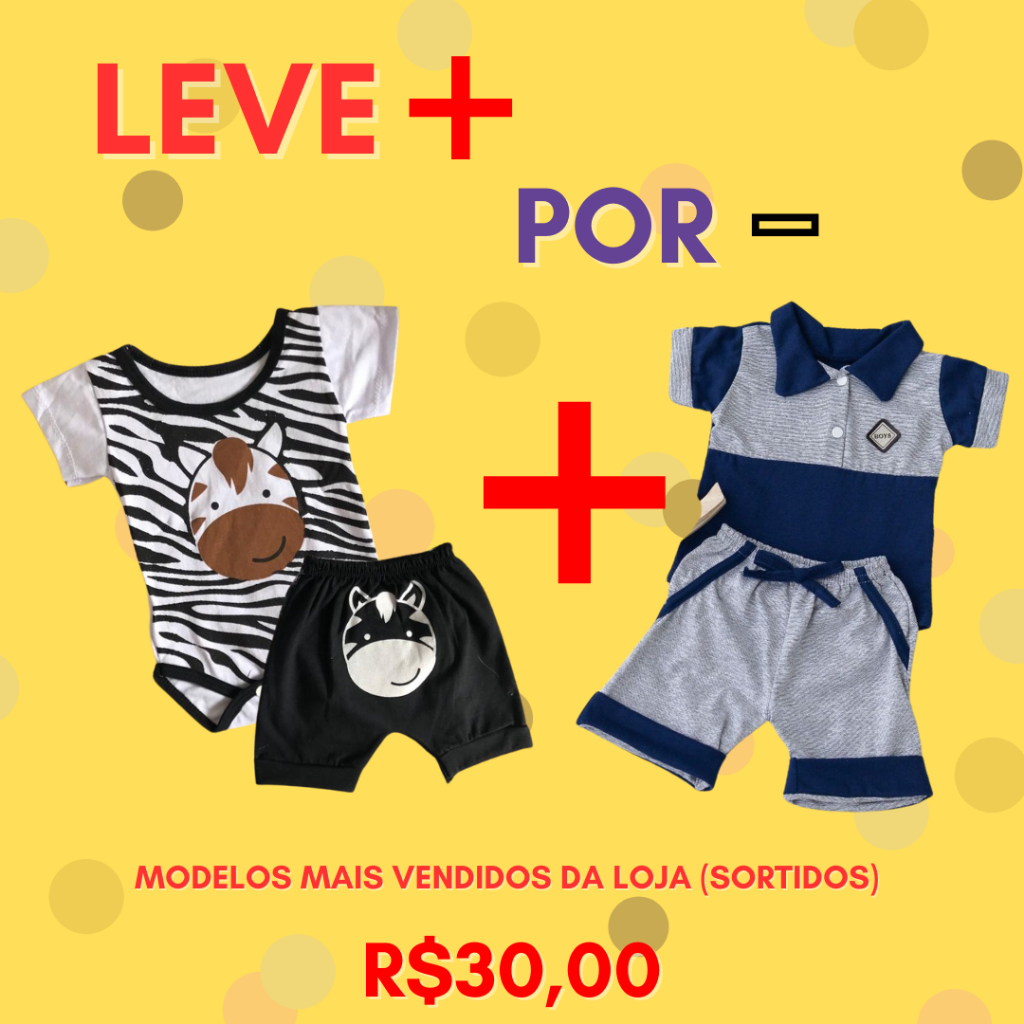 Conjuntos para enxoval de bebê menino 4 peças em Oferta na Shopee