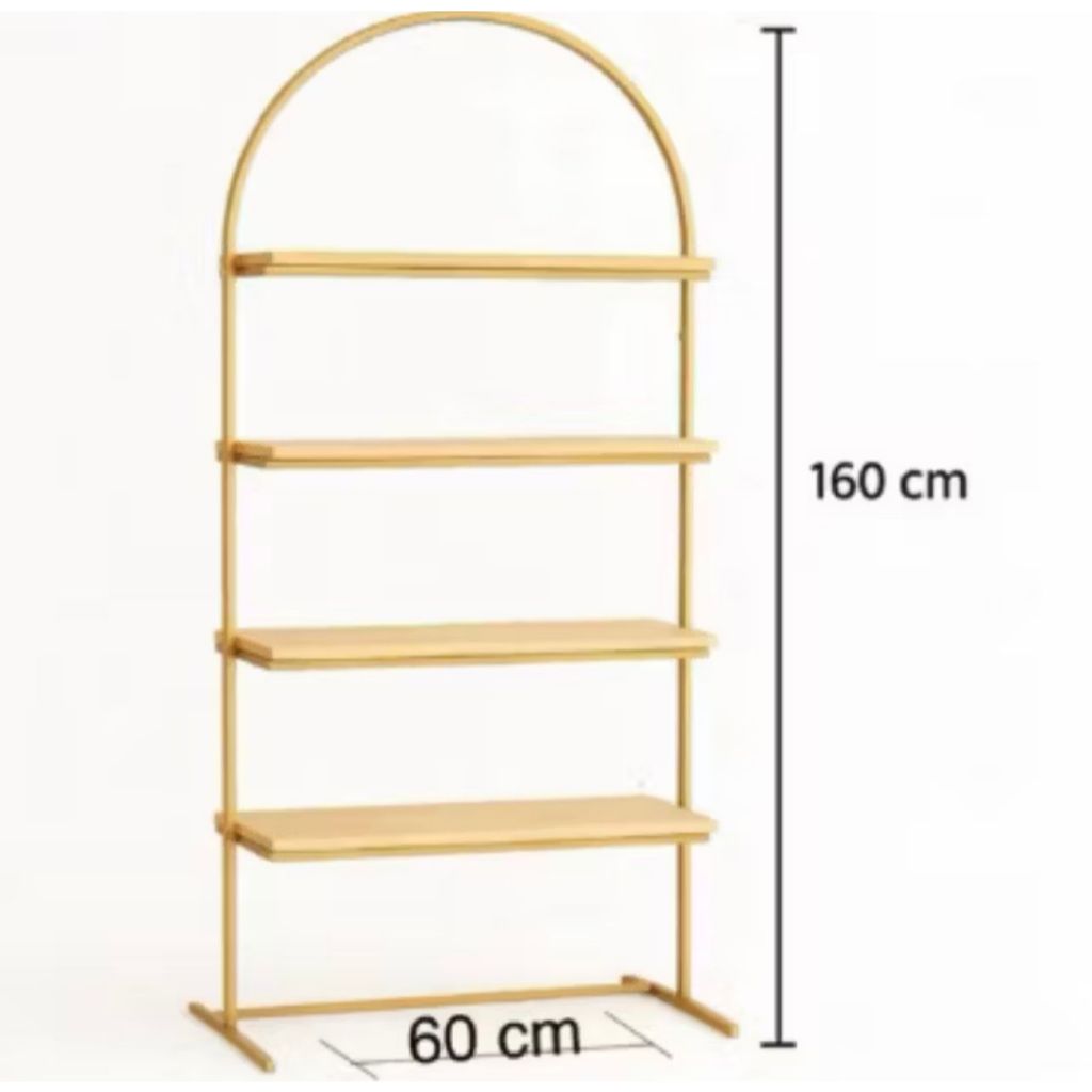 Prateleira romana 60cm 4 andares ferro e madeira moderna em Oferta na Shopee