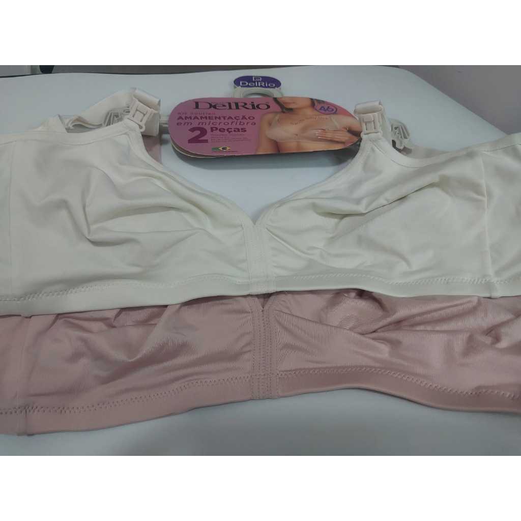 Sutiã de Amamentação em Microfibra DelRio - 2 Peças em Oferta na Shopee