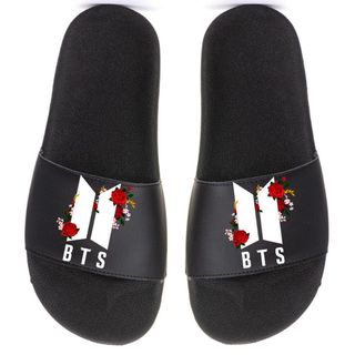 Chinelo Slide Bts Rosas Feminino confortável Sandália Leve Macia