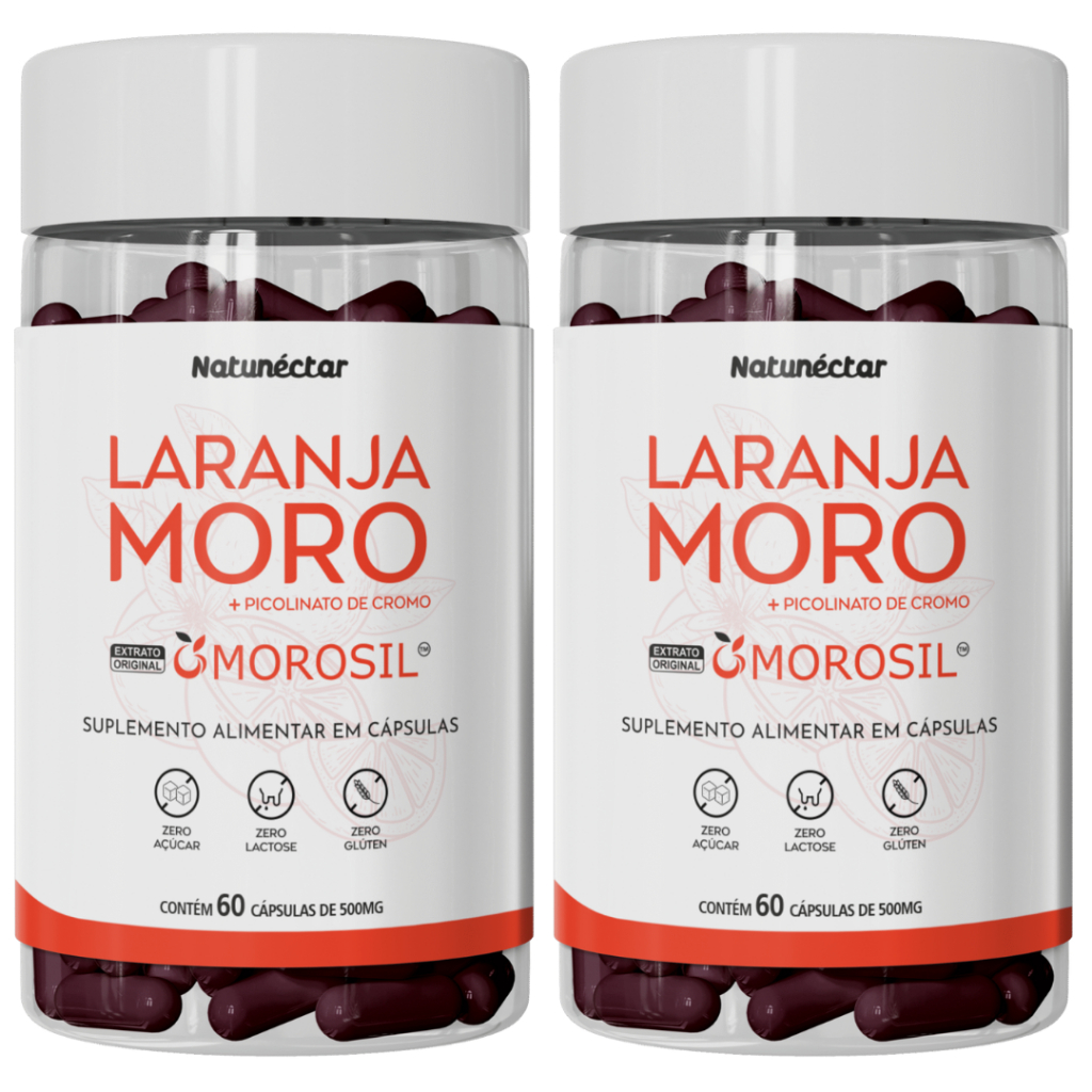 KIT 2 Laranja Moro + Picolinato de Cromo 500mg 60 Cápsulas - Extrato de Morosil Original em Oferta na Shopee
