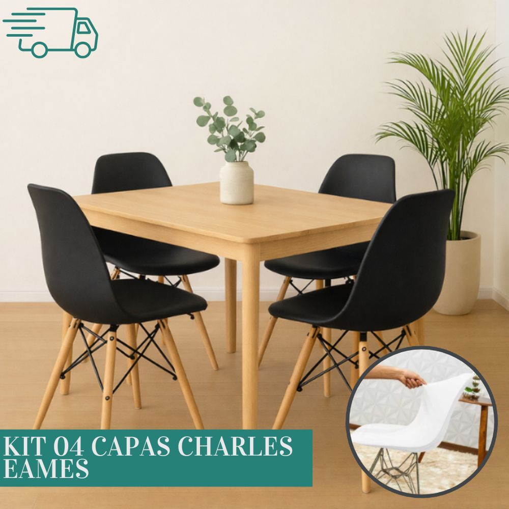 Kit de 4, 6 e 8 Capas para Cadeira Charles Eames Eiffel Luxo Soft Cores Lisas - Envio Imediato em Oferta na Shopee