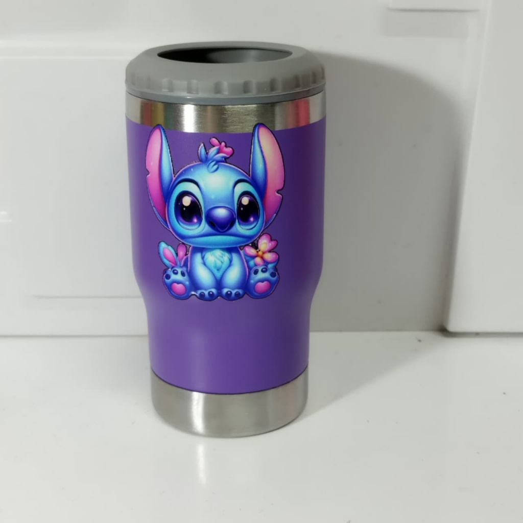 Copo Térmico Porta Latinha Long Neck 2 Tampas ABRIDOR EMBAIXO  GRAVAMOS O NOME GRATUITAMENTE PRESENTE achadinhos shopee