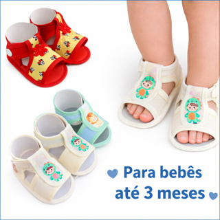 Sandália Bebê RN - 0 a 3 Meses em Oferta na Shopee