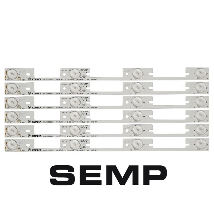 Kit 6 Barras Led 40l2400 40l5400 Dl3944 Dl4045 Alumínio Novas