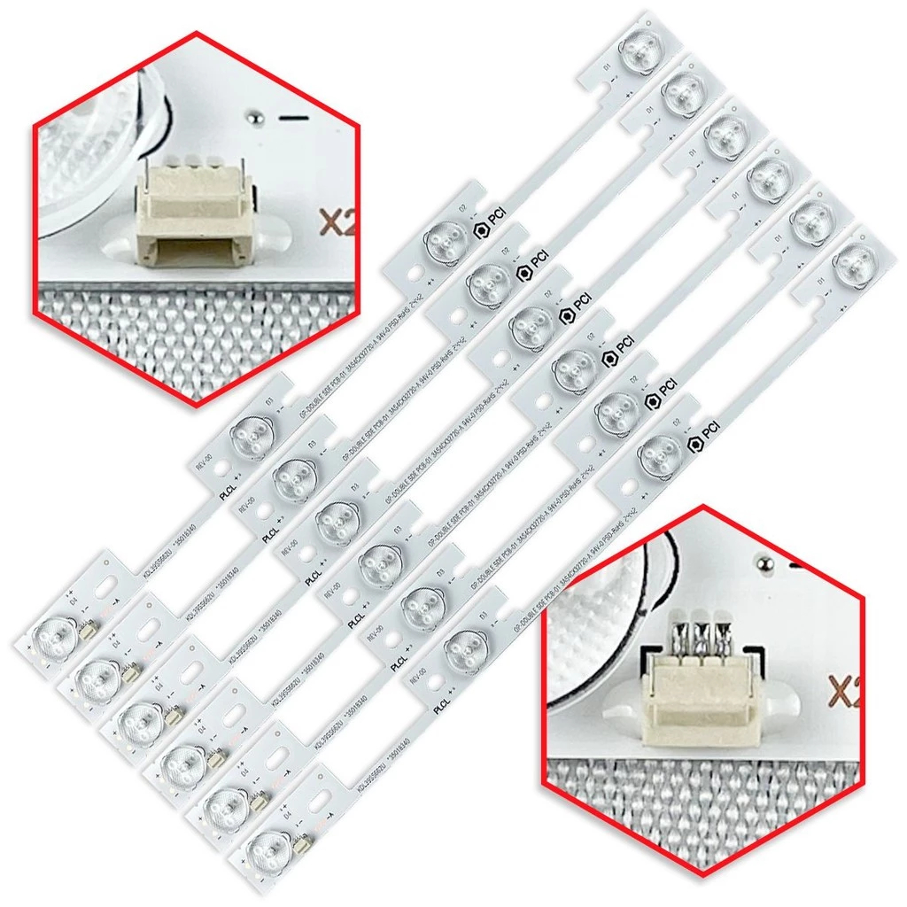 Kit C/6 Barra Led Alum­nio 40l5400 40l2400 Dl3944 Dl4045