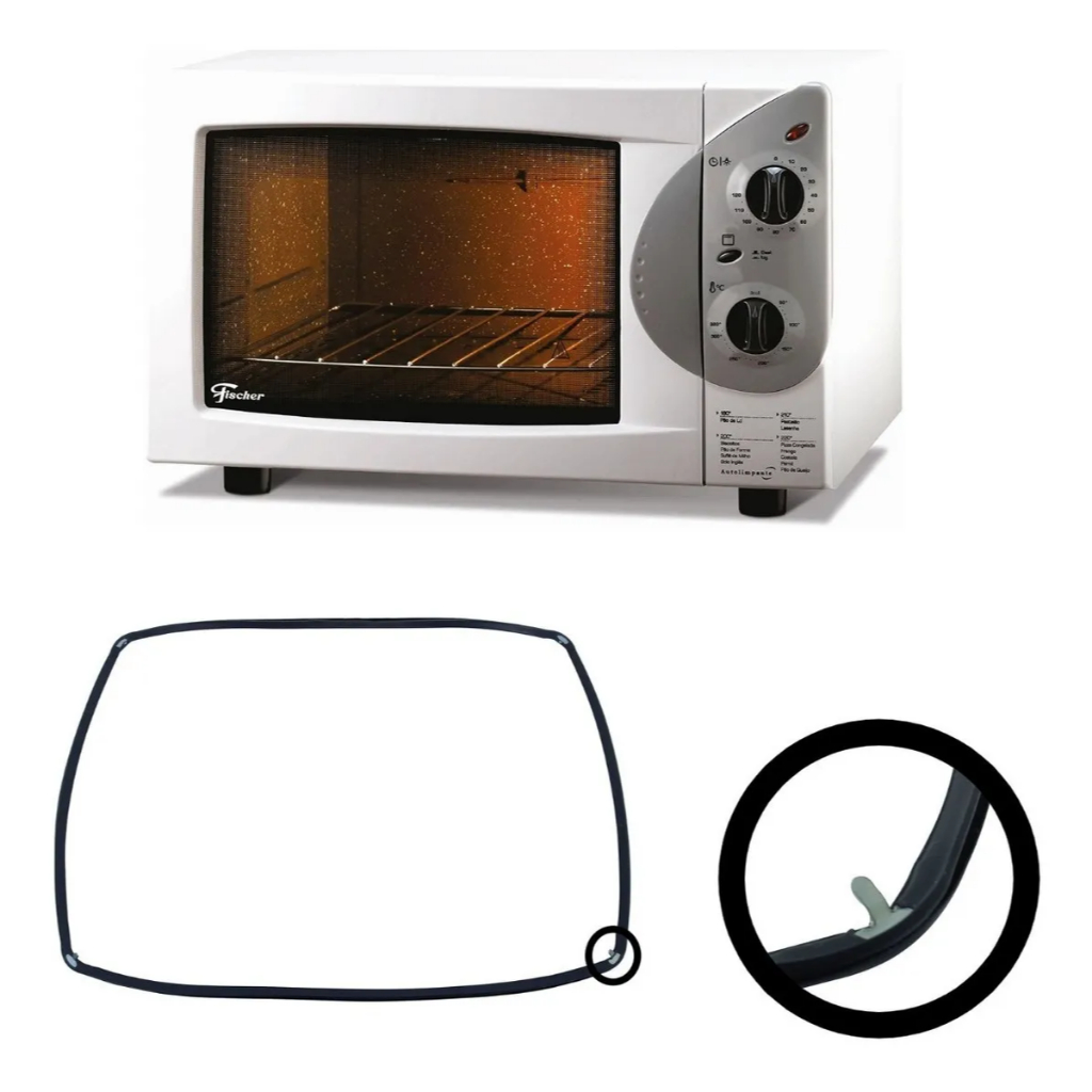 Guarnição Borracha Da Porta Forno Fischer  vedação Gourmet Grill