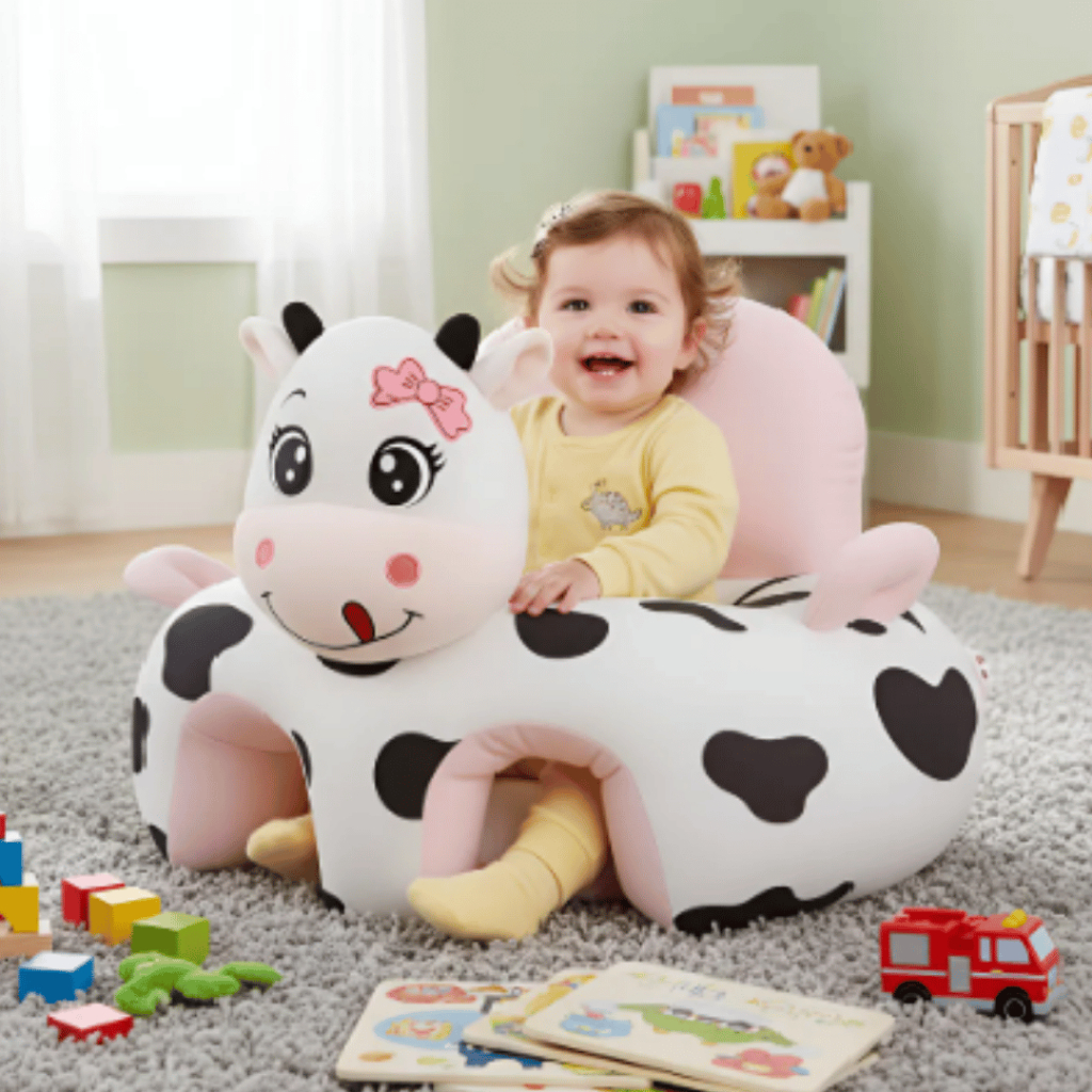 Almofada Senta Bebê Pronta Para o Uso Assento de Pelúcia Assento De Bebê com Enchimento  Cadeirinha Sofazinho