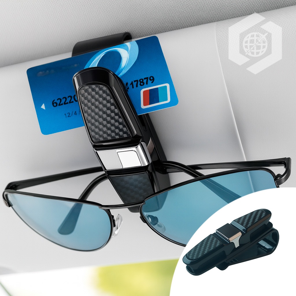 Suporte para Óculos Viseira Solar de Carro Óculo de Sol Cartão Documentos