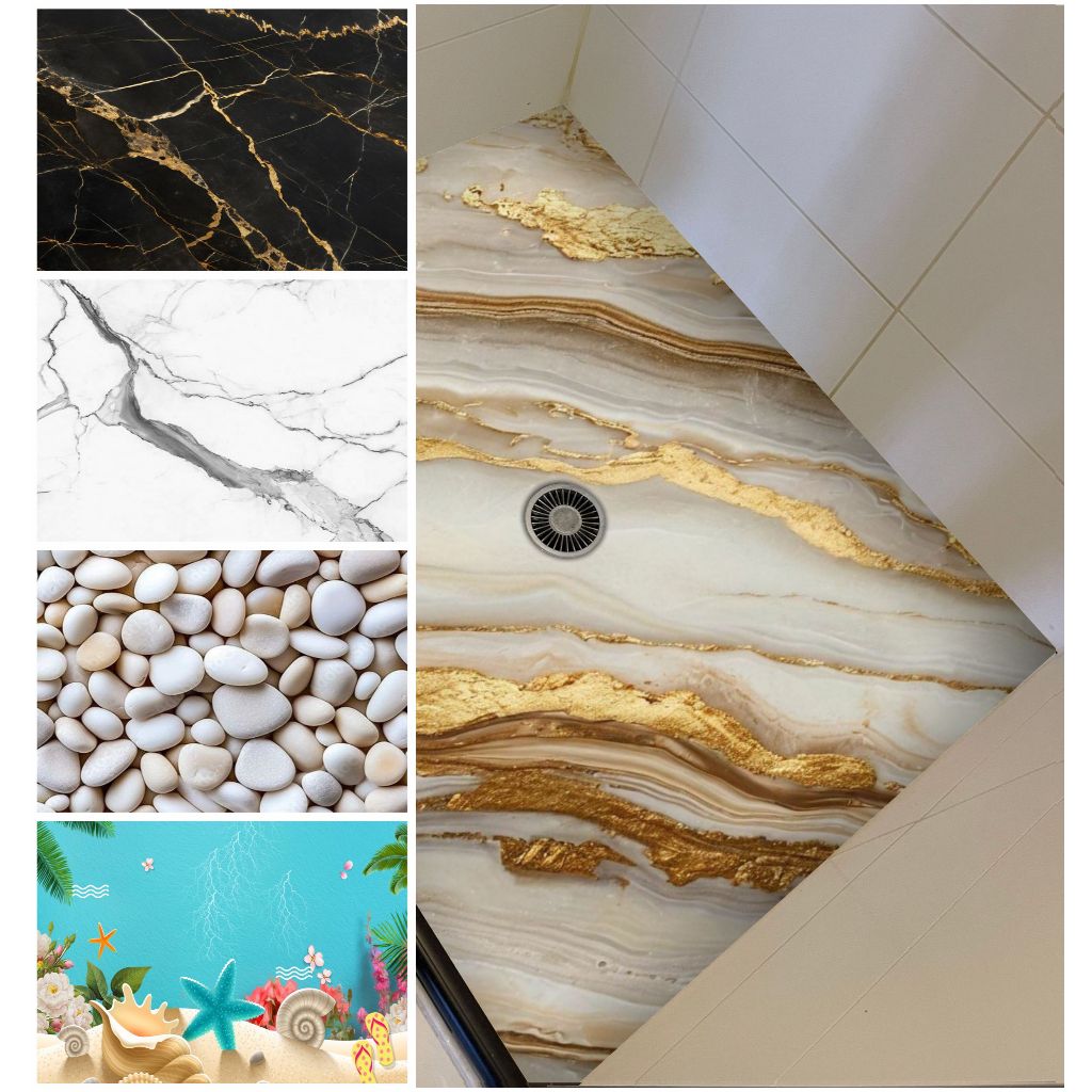 Piso Banheiro Adesivo Autocolante Lavável em Oferta na Shopee