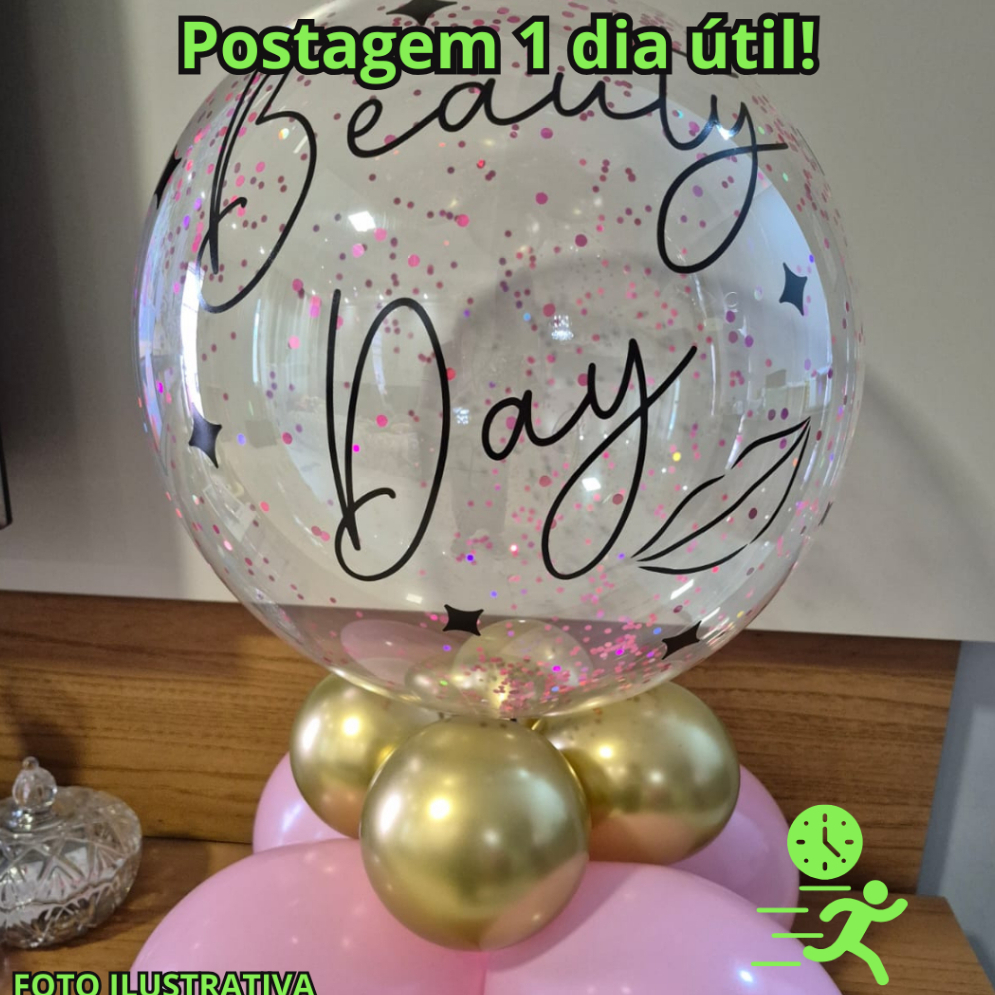 Kit Balão Personalizado Completo com Confete em Oferta na Shopee