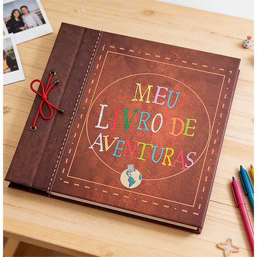 Álbum de Memórias Meu Livro de Aventuras Scrapbook Vintage em Oferta na Shopee