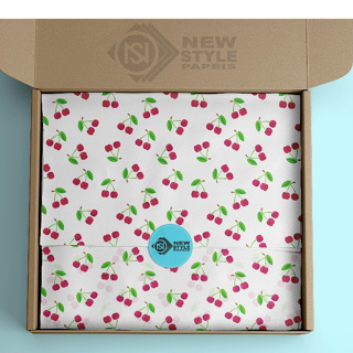 Papel de seda Premium 35x50 cm CEREJAS, CEREJINHAS em Oferta na Shopee