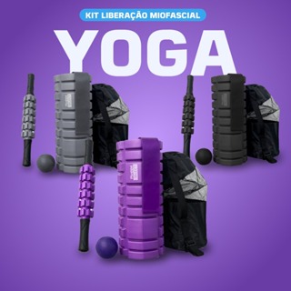Kit Rolo + Bastão Liberacão Soltura Miofascial Massagem + Lacrosse + Band Alongamento Fisioterapia em Oferta na Shopee
