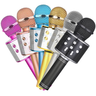 Microfone Karaoke Infantil de Brinquedo sem fio Bluetooth WS-858 em Oferta na Shopee