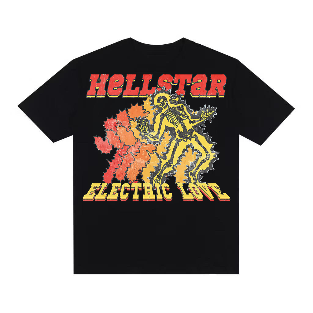 Camiseta Streetwear Over Camisa Oversized Marca Famosa Hellstar Eletric Love Rap Rapper Gótico Y2K Hip Hop Estampado
