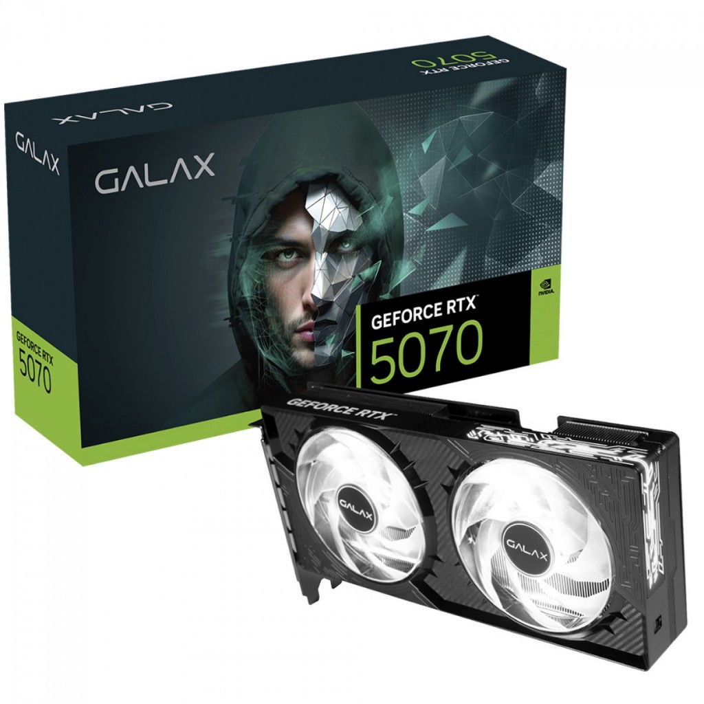 Placa de Vídeo Galax NVIDIA GeForce RTX 5070 1-Click OC, 12GB, GDDR7, DLSS, Ray Tracing, 57NON7MDBROC