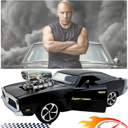 Miniatura Dodge Charger Fast & Furious Veloses e Furiosos - Escala 1:32 - Metal