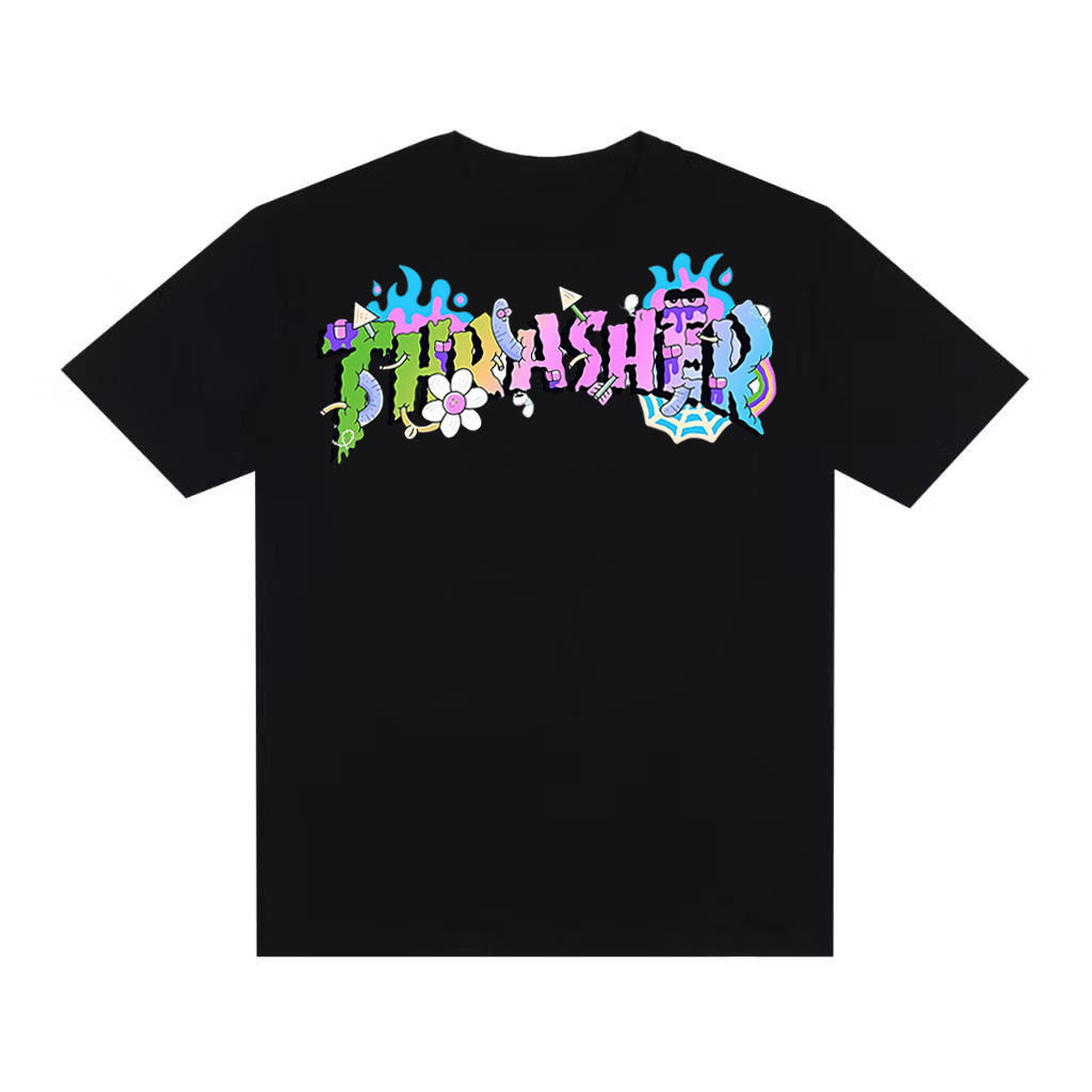 Camiseta Streetwear Oversized Camisa Over Estampada Marca Famosa Skate Trash Trasher Larga Hip Hop Rap Rapper Trap