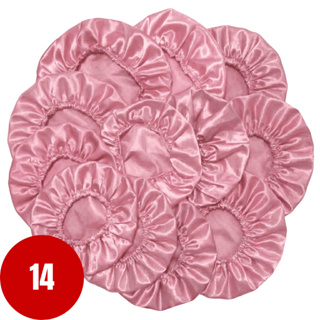 Kit 14 Toucas de Cetim Antifrizz Rosa em Oferta na Shopee