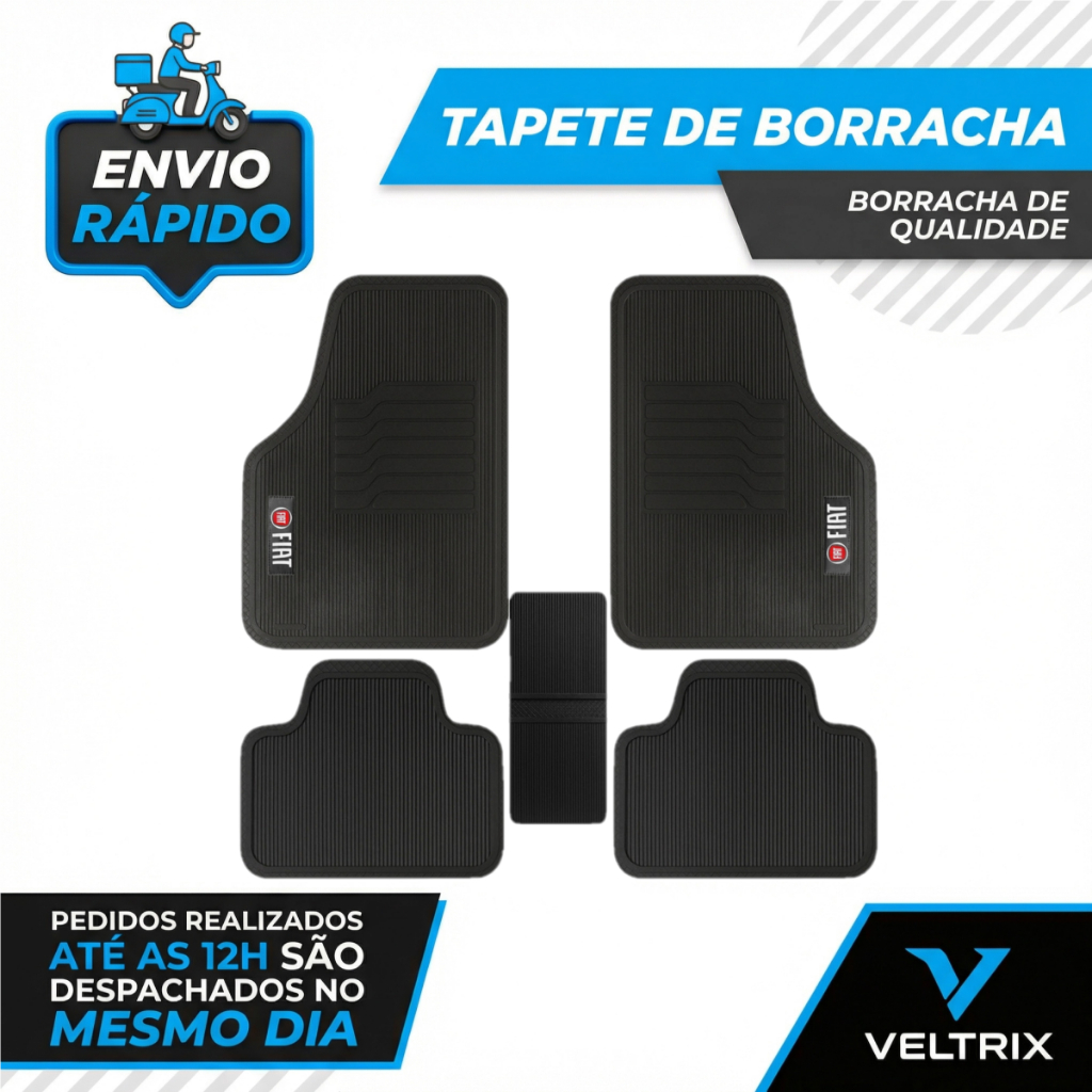 Jogo Tapete De Borracha Personalizado Fiat 5 Peças Luxo em Oferta na Shopee