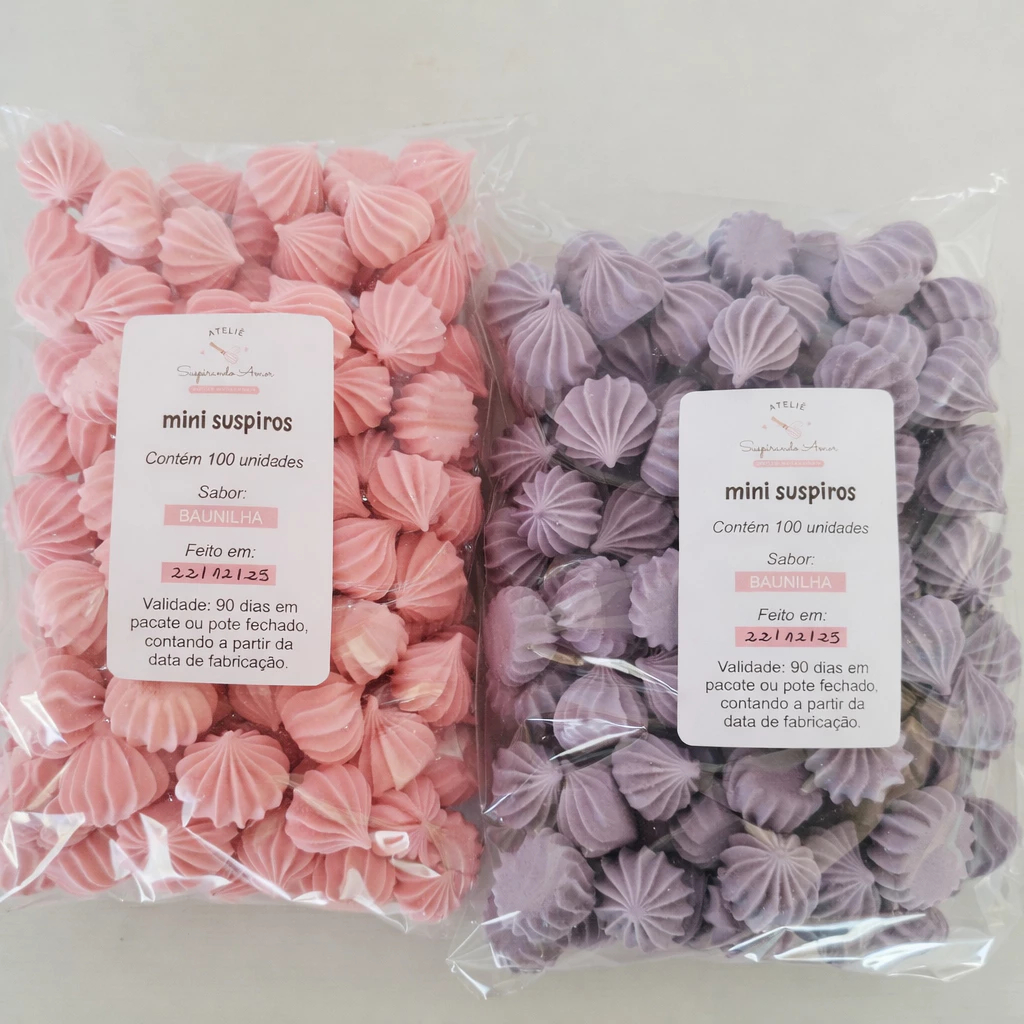 Mini Suspiros Colorido Para Montagem de Lembrancinhas - (50 Unidades) em Oferta na Shopee