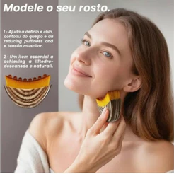 Escova De Massagem Facial De Drenagem Linfática de Rosto , Ferramenta Macia Para Contorno E Mandíbula