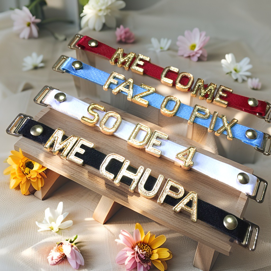 Tira Personalizada Para encaixar na  Calcinha c/Letras Douradas - com Frases PICANTES 🎁Exclusiva CARNAVAL 2026 em Oferta na Shopee