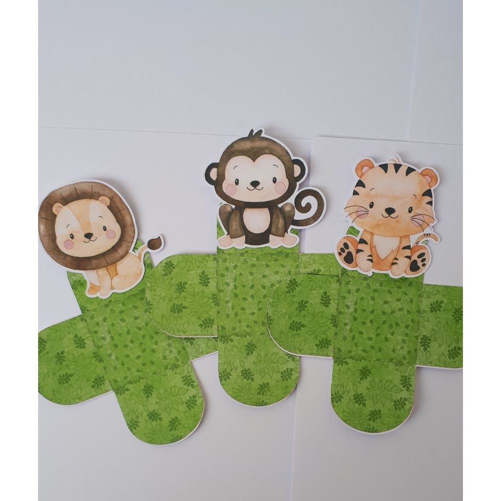 Envio em 24hs - Forminhas personalizadas Safari aquarelado, lembrancinhas personalizadas, aniversario infantil, chá