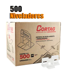 Kit Espaçador Nivelador ECO Porcelanato Piso Cerâmica 500 Pçs Vários Tamanhos E Cores - CORTAG