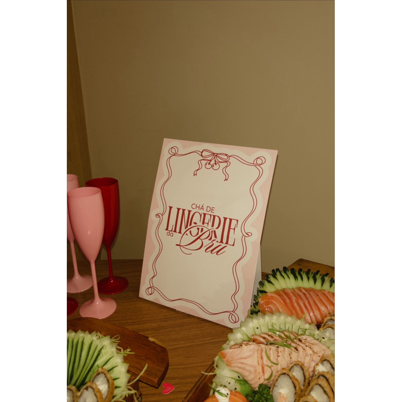 KIT PAPELARIA DESPEDIDA DE SOLTEIRA CHÁ DE LINGERIE em Oferta na Shopee