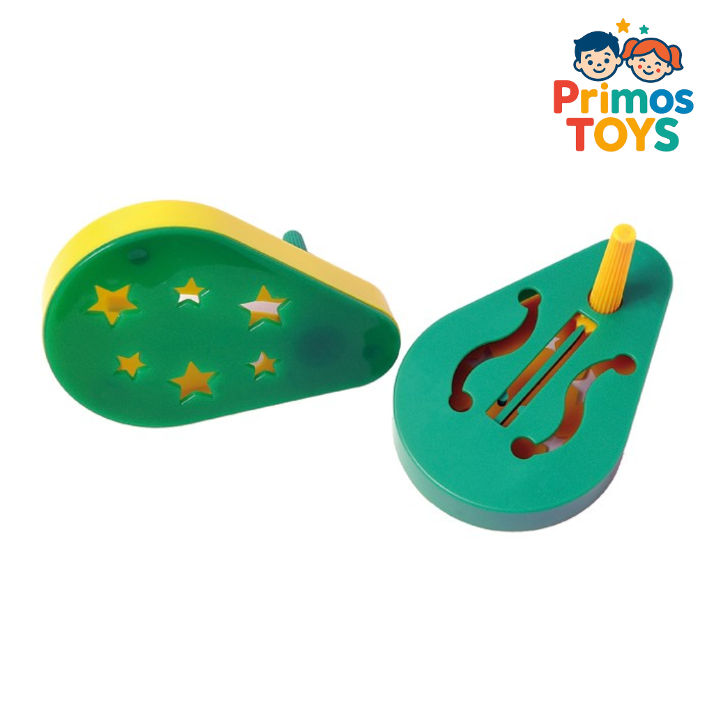 Kit 10 Brinquedo Musical Takanakatraka Verde e Amarelo | Instrumento de Ritmo Copa do Mundo