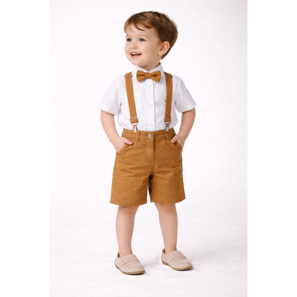 Conjunto Social Roupa Pajem Infantil Menino Festa Batizado Casamento Formatura  Suspensório Gravata