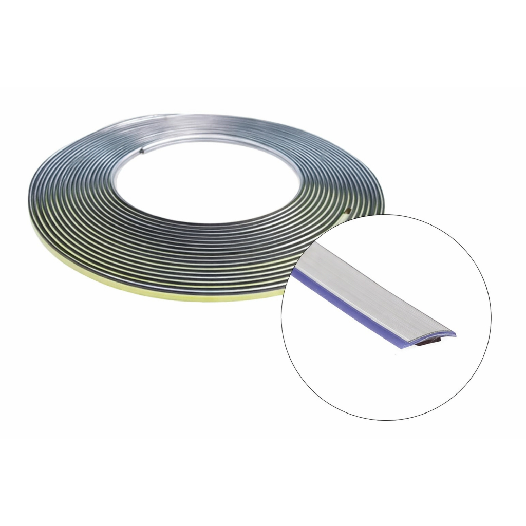 Rolo Friso Cromado Filete Universal Flexivel 15mm X 6 Metros em Oferta na Shopee